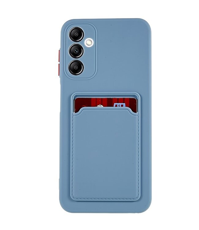 SoFetch Blauw Pasjeshouder Modern TPU Hoesje voor de Samsung Galaxy A14