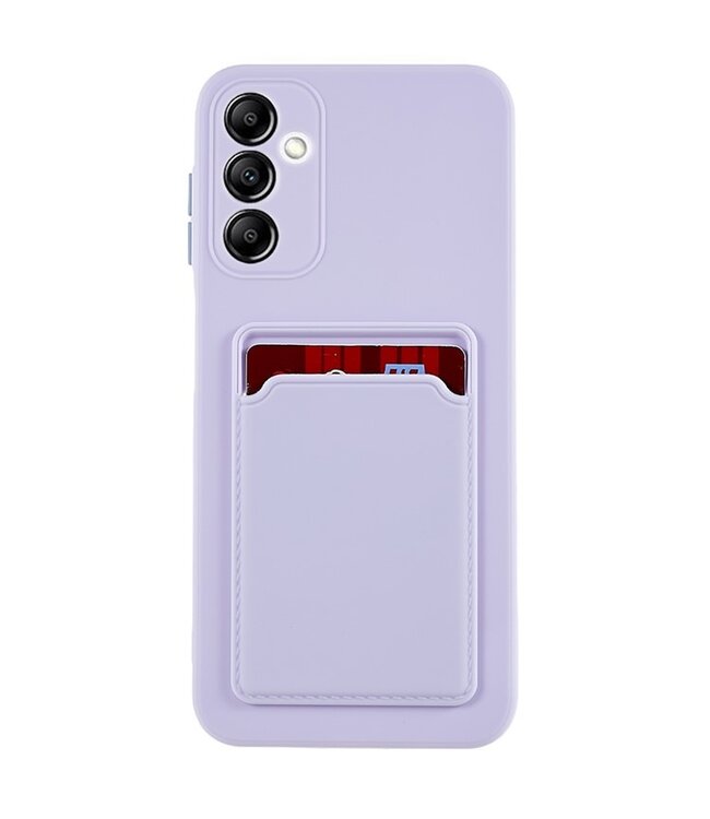SoFetch Paars Pasjeshouder Modern TPU Hoesje voor de Samsung Galaxy A14