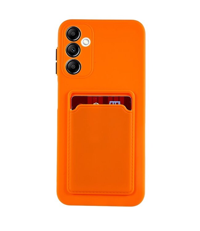 SoFetch Oranje Pasjeshouder Modern TPU Hoesje voor de Samsung Galaxy A14