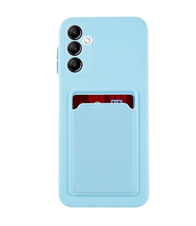 SoFetch Hemelsblauw Pasjeshouder Modern TPU Hoesje voor de Samsung Galaxy A14