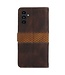 SoFetch Bruin Splitleder Bookcase Hoesje voor de Samsung Galaxy A14