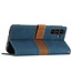 SoFetch Blauw Splitleder Bookcase Hoesje voor de Samsung Galaxy A14