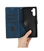 SoFetch Blauw Splitleder Bookcase Hoesje voor de Samsung Galaxy A14
