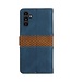 SoFetch Blauw Splitleder Bookcase Hoesje voor de Samsung Galaxy A14