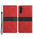 SoFetch Rood Splitleder Bookcase Hoesje voor de Samsung Galaxy A14
