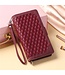 SoFetch Bordeaux Rood Portemonnee Ruiten Bookcase Hoesje voor de Samsung Galaxy A14