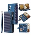 SoFetch Blauw Portemonnee Ruiten Bookcase Hoesje voor de Samsung Galaxy A14