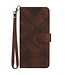 SoFetch Koffiebruin Lijnen Bookcase Hoesje voor de Samsung Galaxy A14