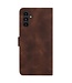 SoFetch Koffiebruin Lijnen Bookcase Hoesje voor de Samsung Galaxy A14