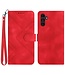 SoFetch Rood Lijnen Bookcase Hoesje voor de Samsung Galaxy A14