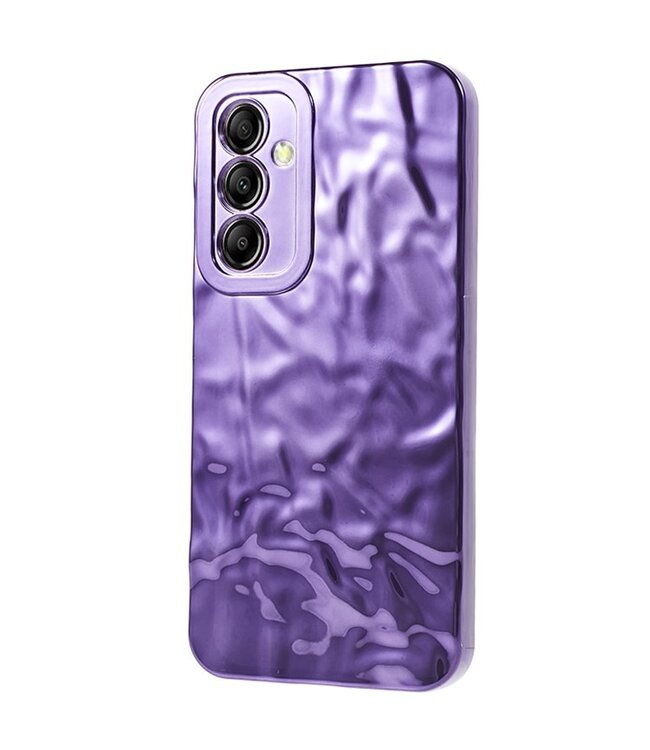 SoFetch Paars Kreukelige textuur TPU Hoesje voor de Samsung Galaxy A14