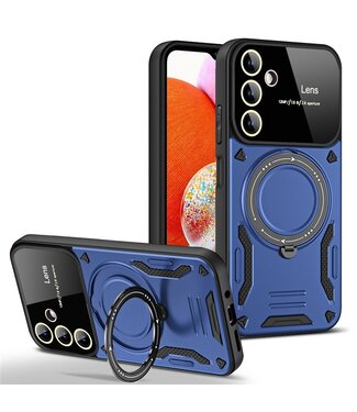 SoFetch Blauw MagSafe Ring Houder Hybride Hoesje Samsung Galaxy A14
