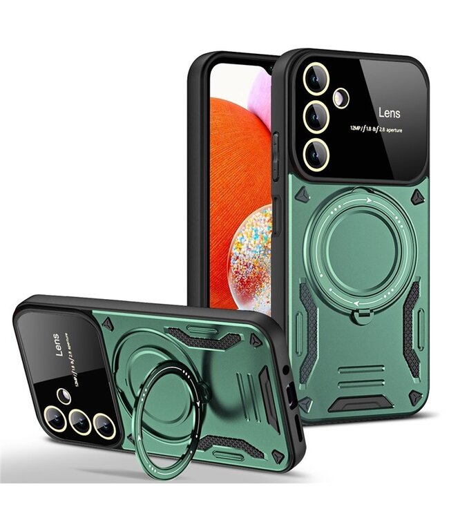 SoFetch Groen MagSafe Ring Houder Hybride Hoesje voor de Samsung Galaxy A14