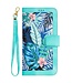 SoFetch Groen Bloemen Bookcase Hoesje voor de Samsung Galaxy A14