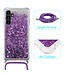 SoFetch Paars Glitter TPU Hoesje met Koord voor de Samsung Galaxy A14