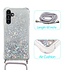 SoFetch Zilver Glitter TPU Hoesje met Koord voor de Samsung Galaxy A14