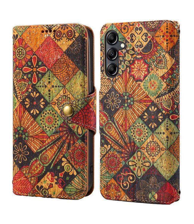 SoFetch  Kleurrijke Bloemen Bookcase Hoesje voor de Samsung Galaxy A14