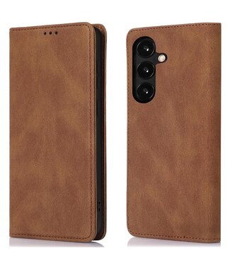 SoFetch Bruin Magnetisch Modern Bookcase Hoesje Samsung Galaxy A14