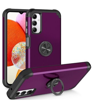 SoFetch Donkerpaars Ring Houder Hybride Hoesje Samsung Galaxy A14