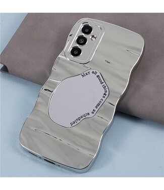 SoFetch Zilver Spiegel TPU Hoesje Samsung Galaxy A14