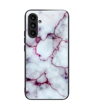 SoFetch Paars / Wit Marble Hybride Hoesje Samsung Galaxy A14