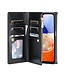 SoFetch Zwart Portemonnee Ruiten Bookcase Hoesje voor de Samsung Galaxy A14