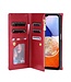 SoFetch Rood Portemonnee Ruiten Bookcase Hoesje voor de Samsung Galaxy A14