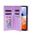 SoFetch Paars Portemonnee Ruiten Bookcase Hoesje voor de Samsung Galaxy A14