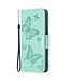 SoFetch Cyaan Vlinders Bookcase Hoesje voor de iPhone 14 Pro Max