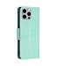 SoFetch Cyaan Vlinders Bookcase Hoesje voor de iPhone 14 Pro Max