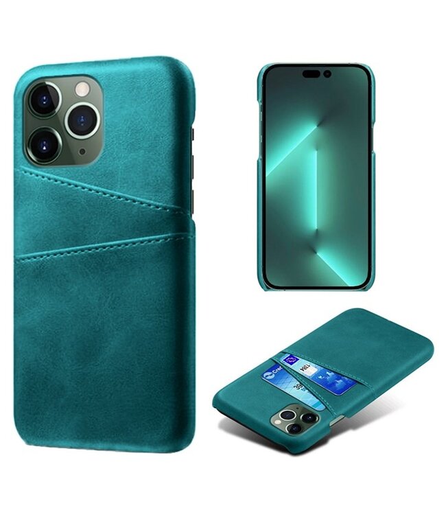 SoFetch Groen Pasjeshouder Zakelijk Hybride Hoesje voor de iPhone 14 Pro Max