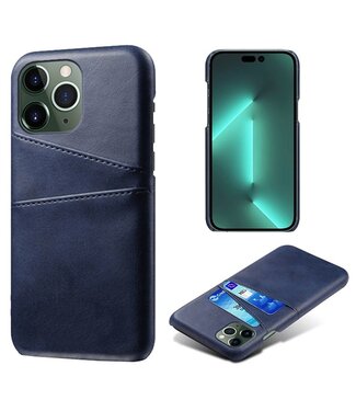 SoFetch Blauw Pasjeshouder Zakelijk Hybride Hoesje iPhone 14 Pro Max