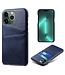 SoFetch Blauw Pasjeshouder Zakelijk Hybride Hoesje voor de iPhone 14 Pro Max