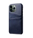 SoFetch Blauw Pasjeshouder Zakelijk Hybride Hoesje voor de iPhone 14 Pro Max