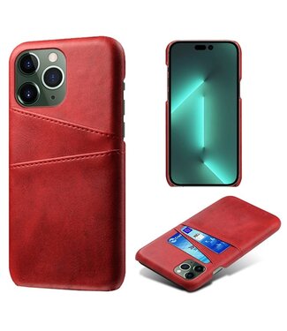 SoFetch Rood Pasjeshouder Zakelijk Hybride Hoesje iPhone 14 Pro Max
