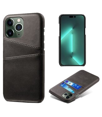 SoFetch Zwart Pasjeshouder Zakelijk Hybride Hoesje iPhone 14 Pro Max