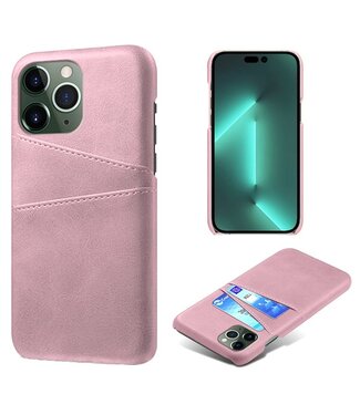 SoFetch Rosegoud Pasjeshouder Zakelijk Hybride Hoesje iPhone 14 Pro Max