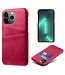 SoFetch Rose Pasjeshouder Zakelijk Hybride Hoesje voor de iPhone 14 Pro Max
