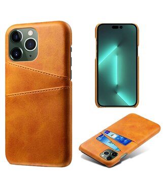 SoFetch Oranje Pasjeshouder Zakelijk Hybride Hoesje iPhone 14 Pro Max