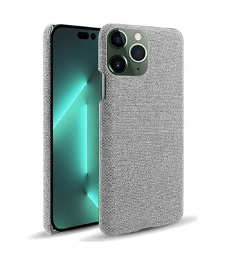 SoFetch Lichtgrijs Stoffen Hybride Hoesje iPhone 14 Pro Max