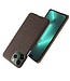 SoFetch Bruin Stoffen Hybride Hoesje voor de iPhone 14 Pro Max