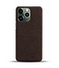 SoFetch Bruin Stoffen Hybride Hoesje voor de iPhone 14 Pro Max
