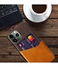 SoFetch Oranje Pasjeshouder Stijlvol Hybride Hoesje voor de iPhone 14 Pro Max