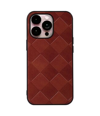 SoFetch Bruin Geweven Hybride Hoesje iPhone 14 Pro Max