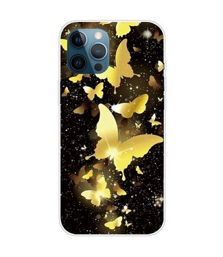 SoFetch Gouden Vlinders TPU Hoesje iPhone 14 Pro Max