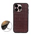 SoFetch Bruin Krasbestendig Krokodillen Hybride Hoesje voor de iPhone 14 Pro Max