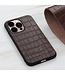 SoFetch Bruin Krasbestendig Krokodillen Hybride Hoesje voor de iPhone 14 Pro Max