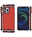 SoFetch Rood Honingraat Hybride Hoesje voor de iPhone 14 Pro Max