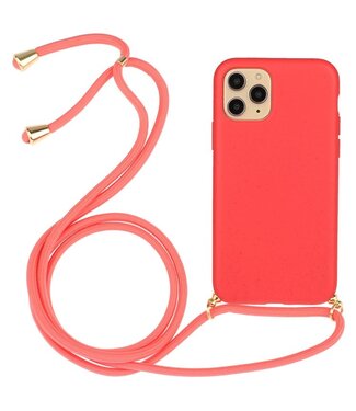 SoFetch Rood Valbestendig TPU Hoesje met Koord iPhone 14 Pro Max
