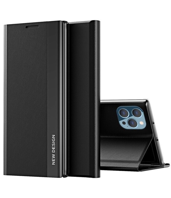 SoFetch Zwart Elegant Bookcase Hoesje voor de iPhone 14 Pro Max